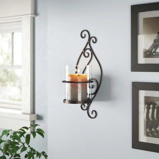 13'' Glass Metal Wall Sconce