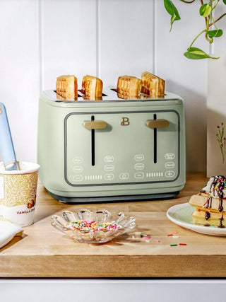 Beautiful 4 Slice Toaster, Sage Green by Drew Barrymore