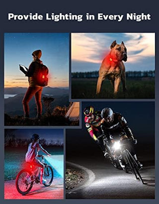 Bike Lights for Night Riding USB Rechargeable Bike Lights Front and Back Waterproof IP65 Bicycle Light 4+6 Modes Bike Headlight and Tail Light Set 1.5 Hrs Fast Charging Easy to Install